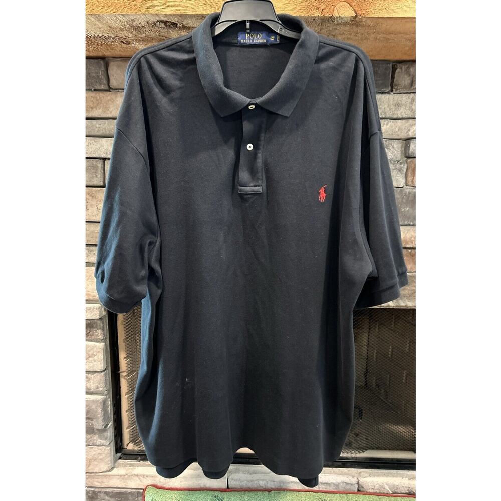 Men’s POLO Ralph Lauren Black Short Sleeve Shirt Size 2XB BIG *B1